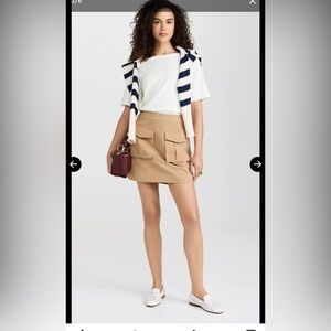 Veronica beard Elowyn  mixed media dress white khaki